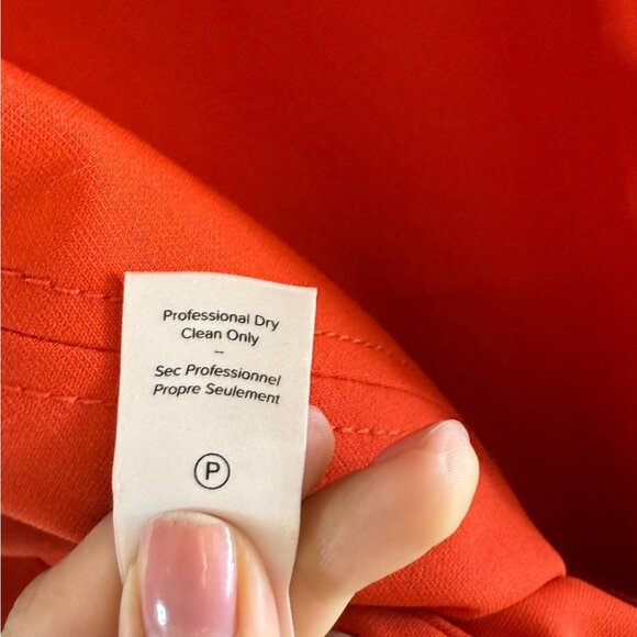 Cinq a Sept Red Slit Scoopneck Maxi Dress Gown Formal Gala Black Tie Evening - Picture 7 of 10